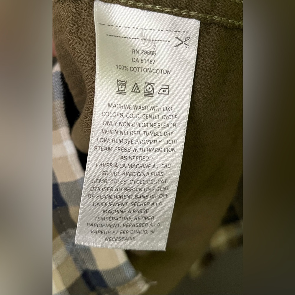 Pendleton Fairbanks Plaid Button Down Olive Green… - image 6